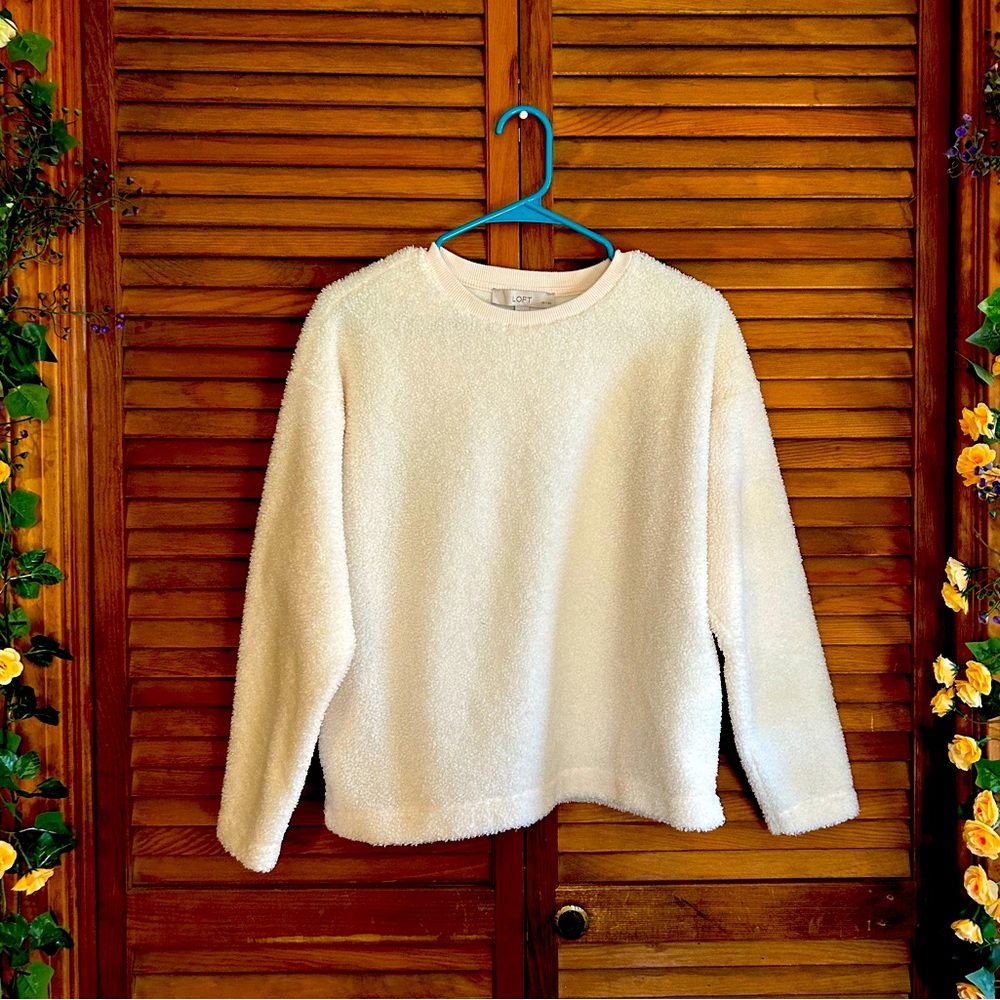 Loft Fuzzy Pull Over Sweater Petite